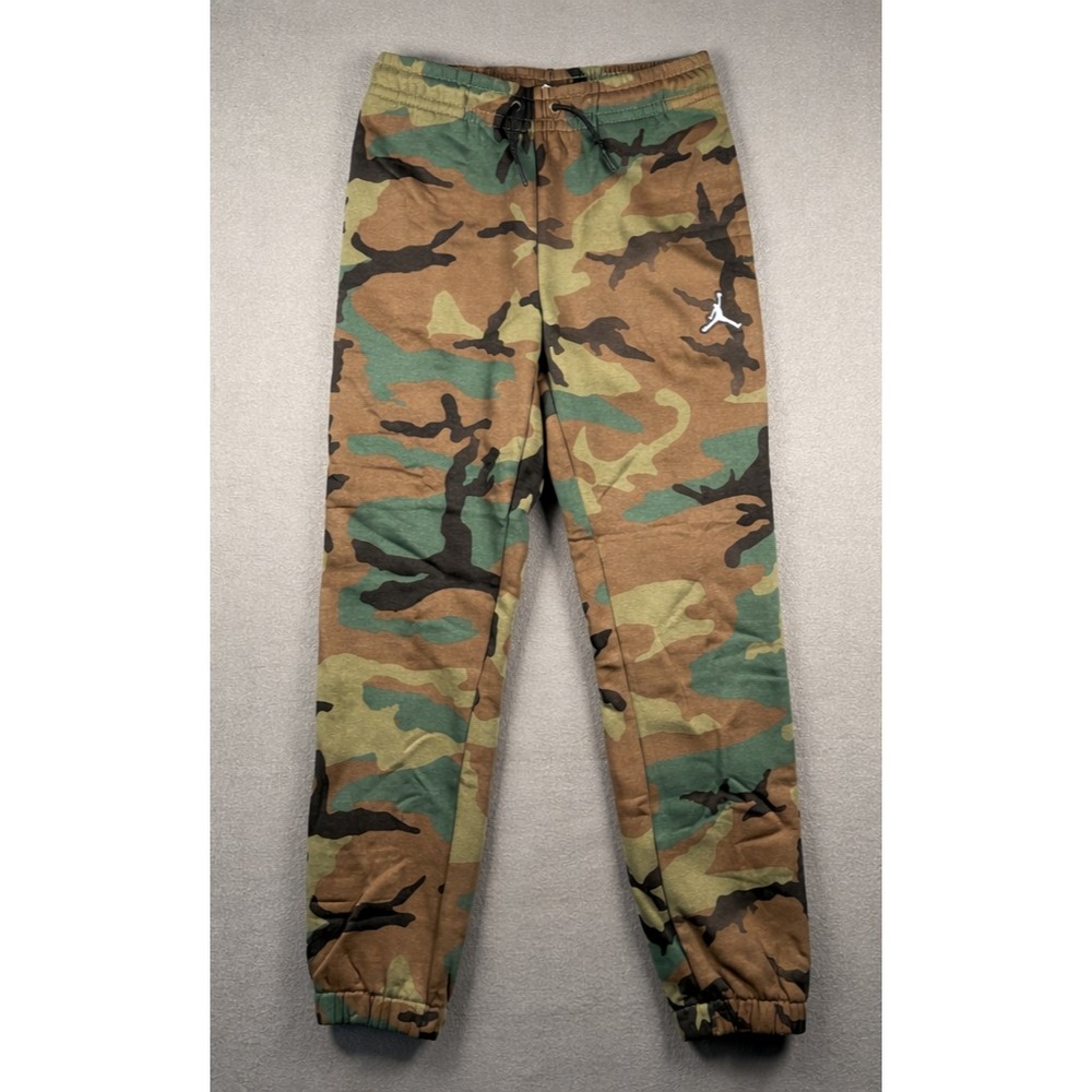Jordan Camo Fleece Jogger Pants Boys Size M Medium Green Brown 95A718-E4F